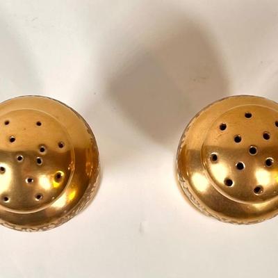 LOT 55K: CC&T Demitasse Butterfly Print Tea Set, Floral Gold Vase, Gold Coasters, Salt&Pepper Shakers, and More!