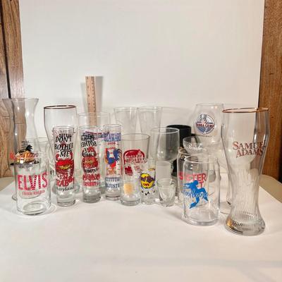 LOT 56K: Hard Rock Cafe, Broadway Musical, Playboy, Samuel Adam’s & More Beer Mugs, Shooters, and Shot Glasses