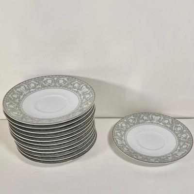 LOT 57K: Sango Imperial China Buckingham Pattern Green Dining & Tea Set