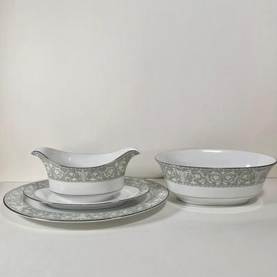 LOT 57K: Sango Imperial China Buckingham Pattern Green Dining & Tea Set