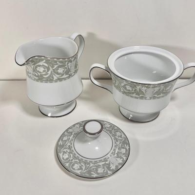 LOT 57K: Sango Imperial China Buckingham Pattern Green Dining & Tea Set