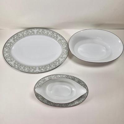 LOT 57K: Sango Imperial China Buckingham Pattern Green Dining & Tea Set