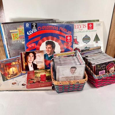 LOT 59K: Christmas Music Collection- Elvis, Johnny Mathis, Bing Crosby & More Records & CDs