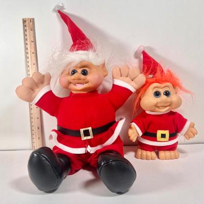 LOT 60K: 1991 Fairy Tale Soft & Hard Vinyl Body Santa Claus Trolls