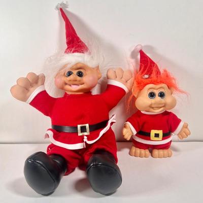 LOT 60K: 1991 Fairy Tale Soft & Hard Vinyl Body Santa Claus Trolls