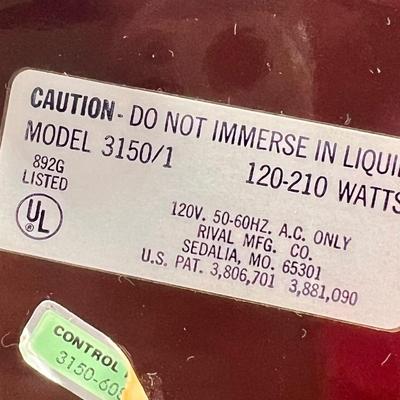 LOT 62K: Pair of Rival Crock-Pots with Removable Server & Slow Cooker - Models 3150/1 & 3100/2