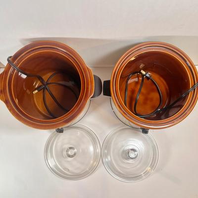LOT 62K: Pair of Rival Crock-Pots with Removable Server & Slow Cooker - Models 3150/1 & 3100/2