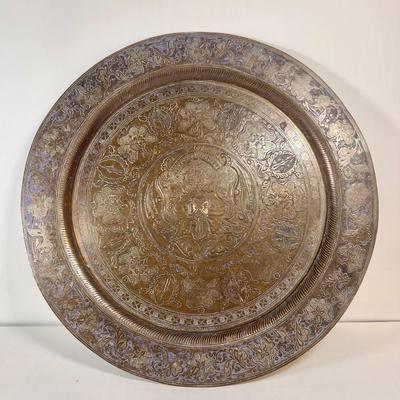 LOT 64K: Vintage Persian Intricately Designed Brass Tray