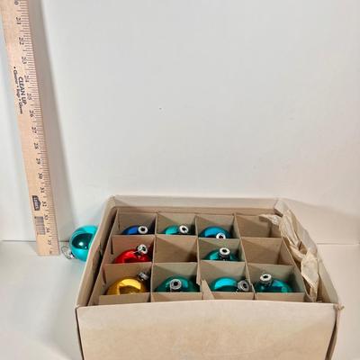 LOT 66L: Vintage Glass Christmas Ornaments - Pyramid, Bells & More