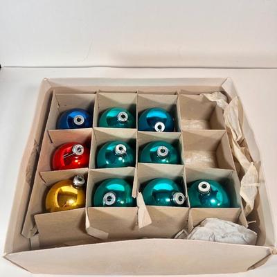 LOT 66L: Vintage Glass Christmas Ornaments - Pyramid, Bells & More