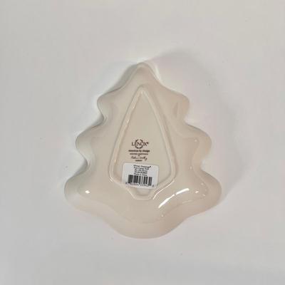 LOT 67L: Lenox Winter Greetings Candy Dish, Snowman Tea Light Holder, Holiday Candlestick Pair, Candle Holder, & Angel Ornament