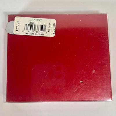 LOT 67L: Lenox Winter Greetings Candy Dish, Snowman Tea Light Holder, Holiday Candlestick Pair, Candle Holder, & Angel Ornament