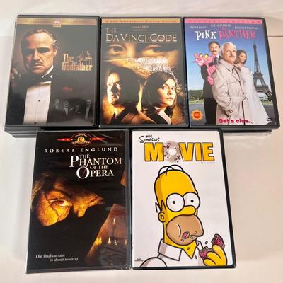 LOT 71L: DVD Collection Including Goodfellas, The Phantom of The Opera, The Simpsons Movie, Million Dollar Baby, V for Vendetta, & More!