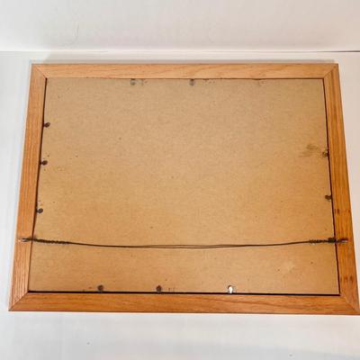 LOT 72L: Vintage Framed Watercolor Sail Boats Painting & Verichron Barometer