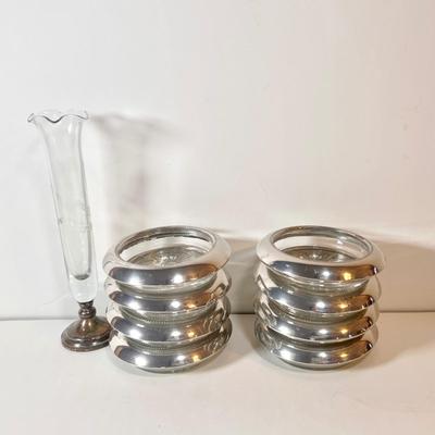 LOT 77L: Vintage F.B Rogers Silver Co. Silver Plated Serveware, Reed & Barton Silver Plated Tray, Glass Bowls, & Frank M Whiting...