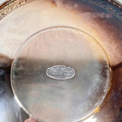 LOT 77L: Vintage F.B Rogers Silver Co. Silver Plated Serveware, Reed & Barton Silver Plated Tray, Glass Bowls, & Frank M Whiting...