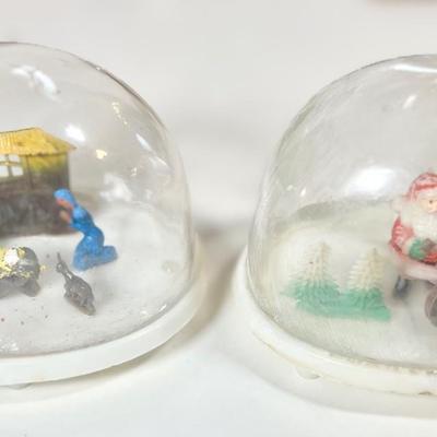 LOT 80L: 1970s Reversible Wooden Handpainted Christmas Ornaments, Morgan Inc “Bucky” Ornament, Disney Minnie Mouse Ornament, Lego Snowman...