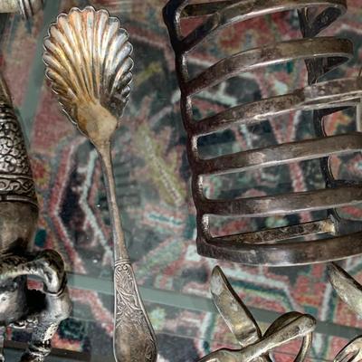 Misc Silver Plate Weighted Pewter Cast Metal Lot