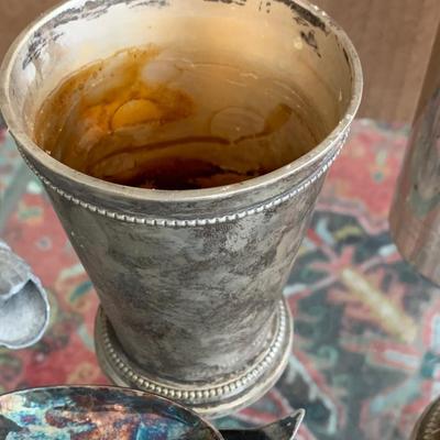 Misc Silver Plate Weighted Pewter Cast Metal Lot