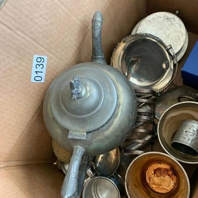 Misc Silver Plate Weighted Pewter Cast Metal Lot