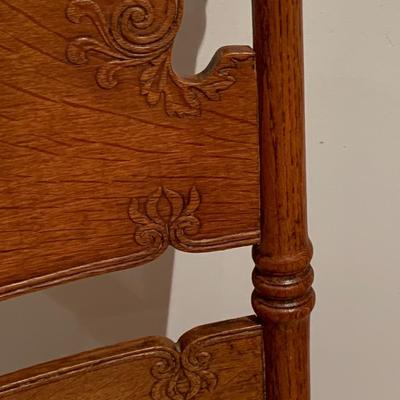 Antique Oak Mechanical Glider Platform Rocker