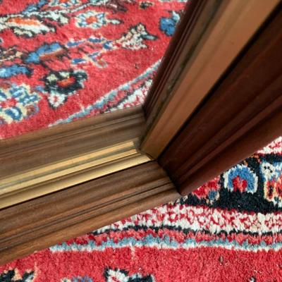 Large & Small Heavy Vintage Wood Framed Mirrors