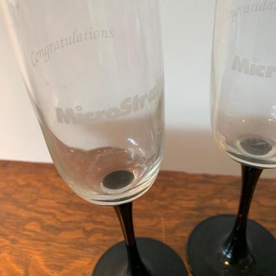 MicroStrategy Champagne / Wine Glasses