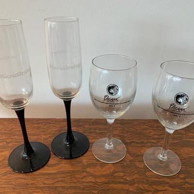 MicroStrategy Champagne / Wine Glasses