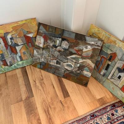 Oil in Canvas Art Lot Unknown Artist