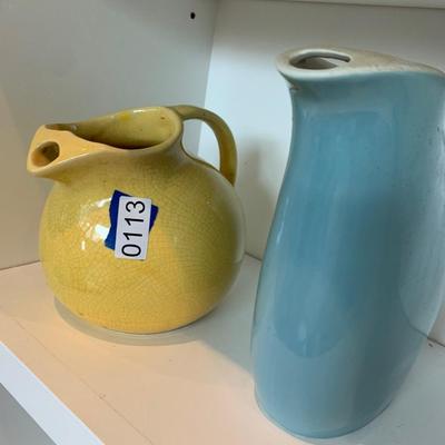 Vintage Pitchers Pottery Lot Hall