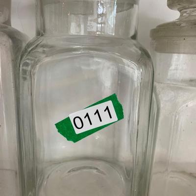 Heavy Antique Glass Decanter Apothecary Lot