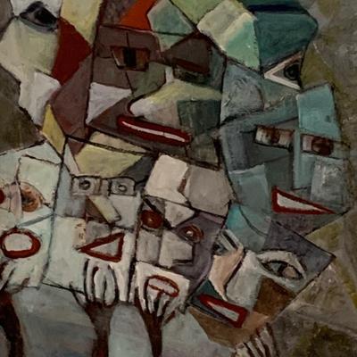 Abstract Oil On Canvas Art Lot