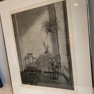 Signed Still Life 9/50 Framed Behind Glass