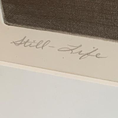 Signed Still Life 9/50 Framed Behind Glass
