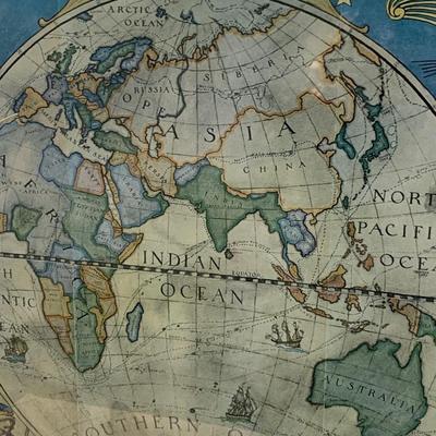 Large Map of Discovery Framed