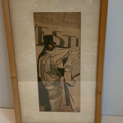 Vintage Sketch Framed