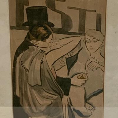 Vintage Sketch Framed