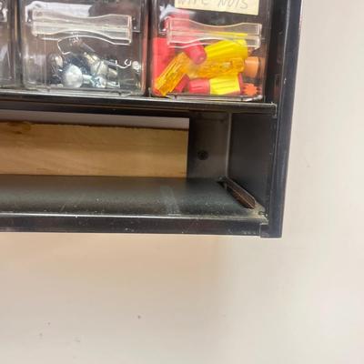 Metal & Plastic Parts Cabinet & Bins W/Contents Included (B1-MG)