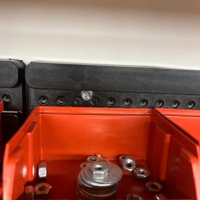 Metal & Plastic Parts Cabinet & Bins W/Contents Included (B1-MG)