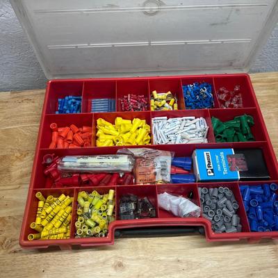 Six Plastic Parts Bins & Contents (SB-MG)