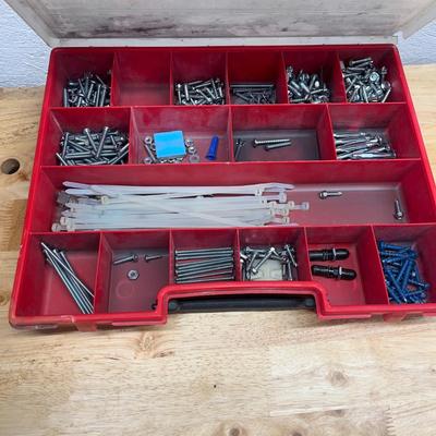 Six Plastic Parts Bins & Contents (SB-MG)