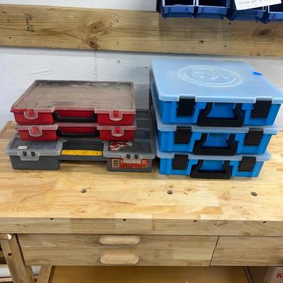 Six Plastic Parts Bins & Contents (SB-MG)