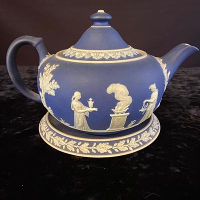 Wedgwood Jasperware Blue Tea Set (D-BM)