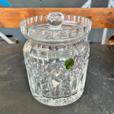 Lot 229 Waterford Lismore crystal biscuit jar