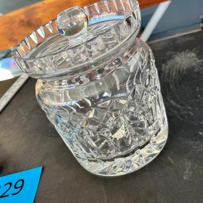 Lot 229 Waterford Lismore crystal biscuit jar