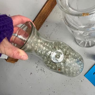 Lot 235 vase and carafe of glass beads