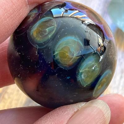 Lot 237 Rosebowl of clear beads, shells, glass cubes and marble