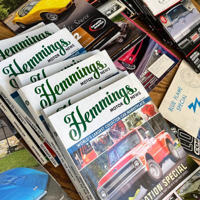 Lot 242 Corvette magazines and Hemmings Motor News magazines
