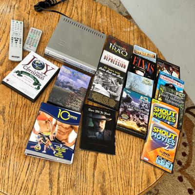 Lot 244 DVD Player and 16 assorted DVDs
