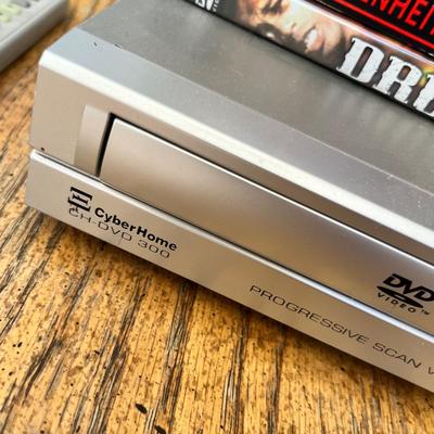 Lot 244 DVD Player and 16 assorted DVDs